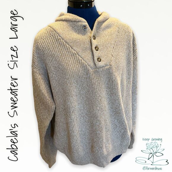 Cabela’s Men’s Cotton Sweater Size Large - Picture 1 of 10